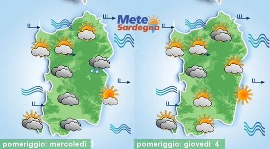 Meteo sardegna - Ci aspettano giornate di vento e di tempo variabile