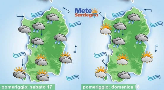 MEteo sardegna 13 - Nel weekend torneranno le piogge