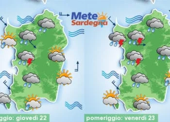 Meteo sardegna 15 350x250 - Meteo settimana: serie di perturbazioni, tanta pioggia