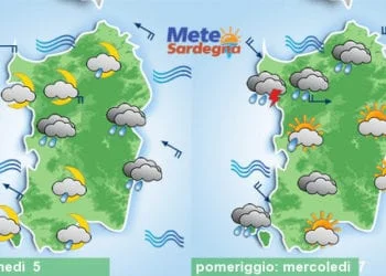 Meteo sardegna 3 350x250 - Weekend di Carnevale col freddo, qualche nevicata sabato