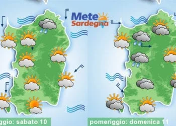 Meteo sardegna 6 350x250 - Weekend di Carnevale col freddo, qualche nevicata sabato