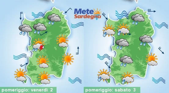 Meteo sardegna - In arrivo piogge, neve sui monti, il freddo