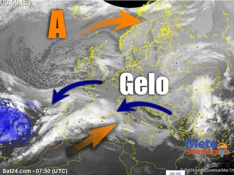 Meteosat 2 - Rapido rialzo temperature, arrivano le piogge