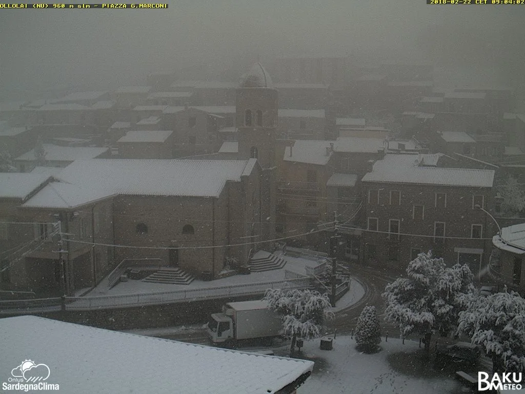 ollolai - Neve in collina e per la prossima settimana ipotesi gelo