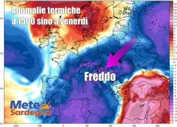 Anomalie termiche 350x250 - Sabato peggioramento meteo, migliora a Pasqua. Sole a Pasquetta