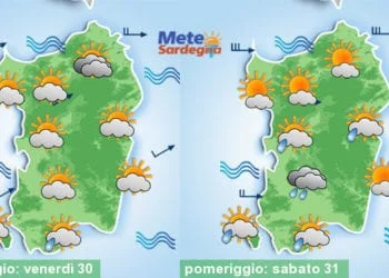 Meteo sardegna 11 350x250 - Sabato peggioramento meteo, migliora a Pasqua. Sole a Pasquetta