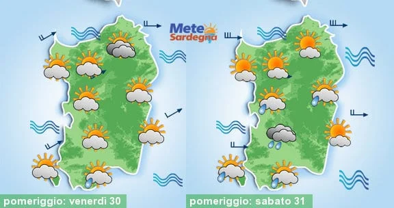 Meteo sardegna 11 - Variabile, peggiora sabato con vento. Per Pasqua migliora