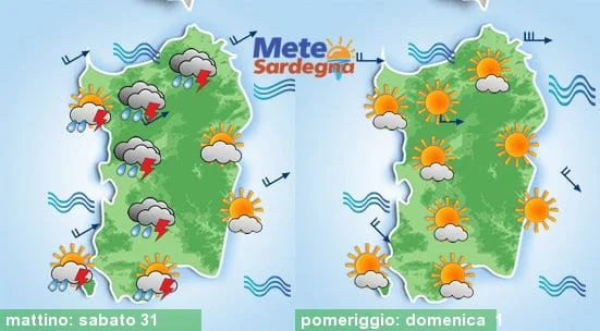 Meteo sardegna 12 - Sabato peggioramento meteo, migliora a Pasqua. Sole a Pasquetta