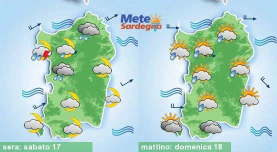 Meteo sardegna 5 - Meteo weekend: confermate piogge e qualche temporale