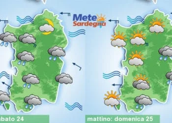 Meteo sardegna 8 350x250 - Sabato peggioramento meteo, migliora a Pasqua. Sole a Pasquetta