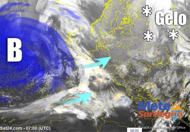 Meteosat 2 - Peggiora a partire da sud, ma siamo solo all'inizio