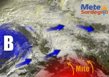 Meteosat sardegna 350x250 - Sabato peggioramento meteo, migliora a Pasqua. Sole a Pasquetta