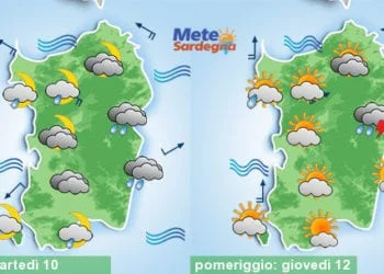 Meteo sardegna 2 350x250 - Temporali sino a giovedì, poi meteo in miglioramento