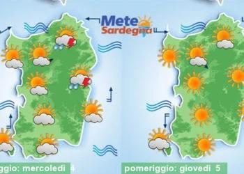 Meteo sardegna 350x250 - Temporali sino a giovedì, poi meteo in miglioramento