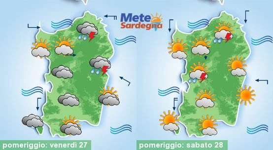 Meteo sardegna 6 - Arrivano i temporali, poi il maltempo