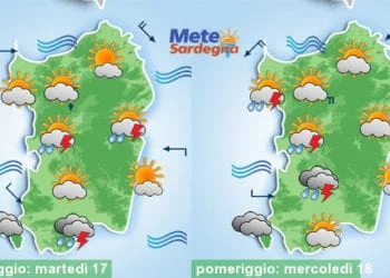 Meteosardegna 1 350x250 - Temporali sino a giovedì, poi meteo in miglioramento