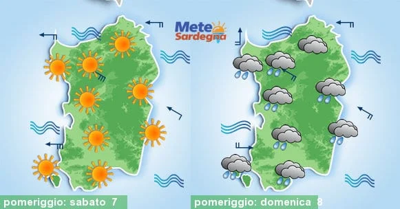 Meteosardegna - Scirocco e un po' di caldo, ma domenica peggiora