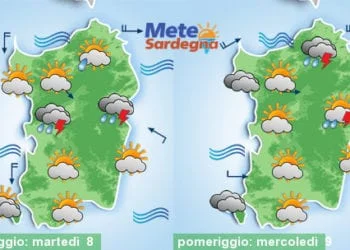 Meteo sardegna 2 350x250 - Temporali sino a giovedì, poi meteo in miglioramento