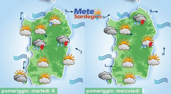 Meteo sardegna 2 - Meteo instabile, avremo temporali pomeridiani