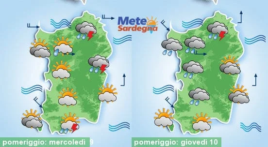 Meteo sardegna 3 - Temporali sino a giovedì, poi meteo in miglioramento