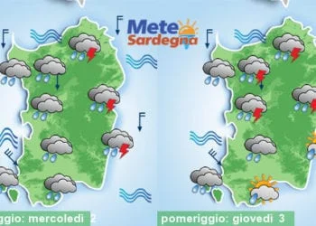 Meteo sardegna 350x250 - Temporali sino a giovedì, poi meteo in miglioramento