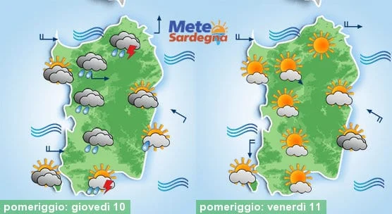 Meteo sardegna 4 - Ultimi temporali prima di un temporaneo miglioramento