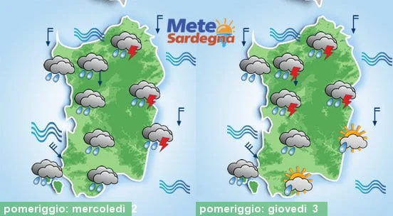 Meteo sardegna - In atto severo maltempo, destinata a proseguire