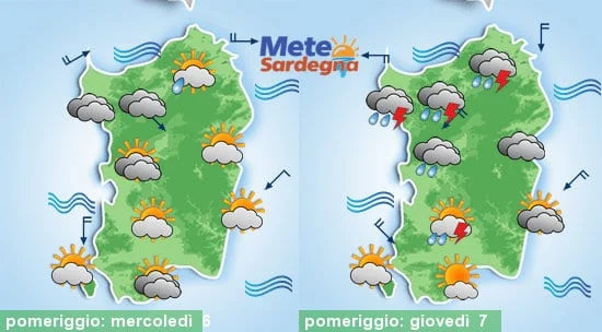 Meteo sardegna 1 - Peggioramento meteo giovedì