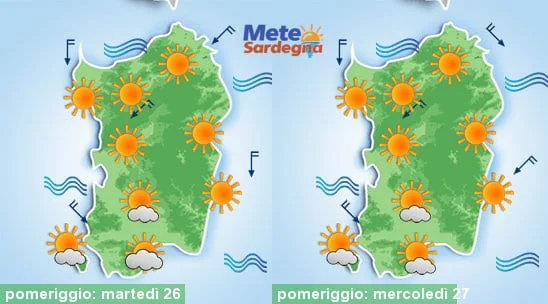 Meteo sardegna 10 - Residui temporali nel pomeriggio, poi migliora