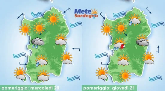 Meteo sardegna 8 - Attesi temporali pomeridiani, nel weekend temperature giù