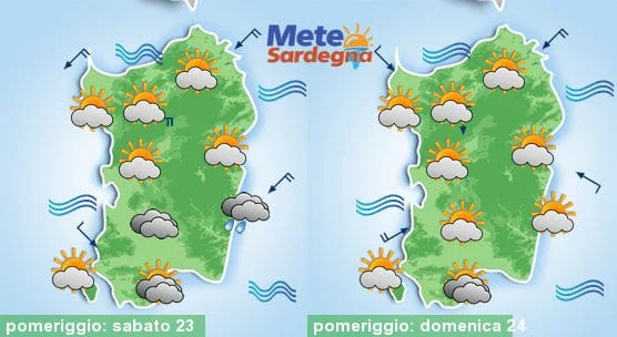 Meteo sardegna 9 - Meteo weekend, rinfresca per venti da est