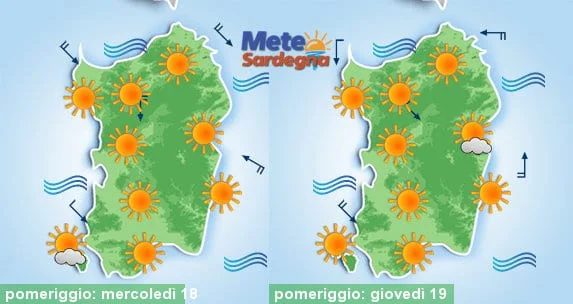 Meteo sardegna 5 - Maestrale rinfresca l'aria, da giovedì tornerà il gran caldo