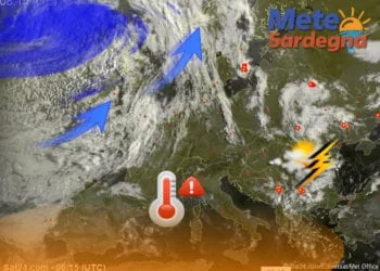 Meteosat 350x250 - Meteo prossimi giorni: sole e caldo, con temporali pomeridiani nelle zone interne