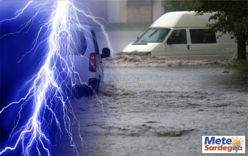 maltempo sardegna - Sardegna, meteo estremamente avverso: numerosi nubifragi, grandine allagamenti, fulmini