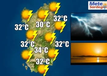 meteo sardegna 1 350x250 - Meteo soleggiato nel fine settimana, ma a Ferragosto rischio temporali