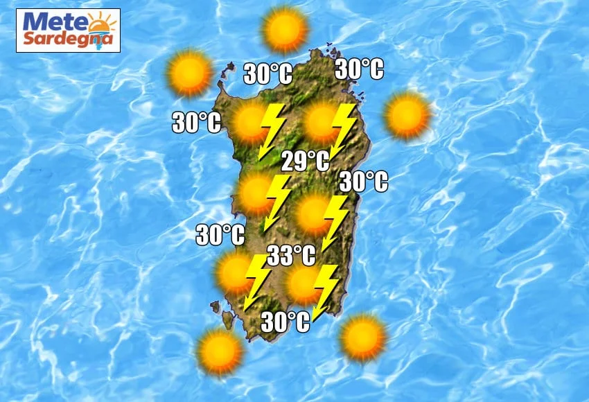 meteo sardegna 2 - TEMPORALI intensi anche oggi pomeriggio, ma non finisce qui: meteo instabile