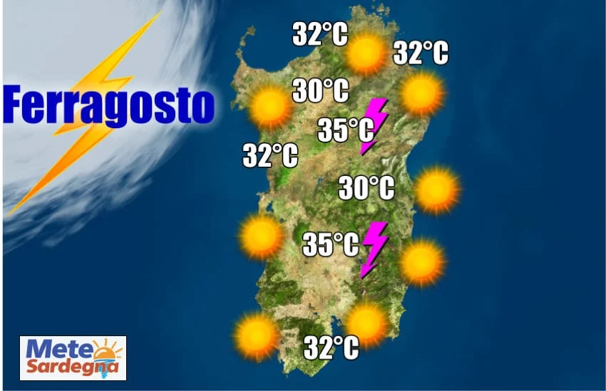 meteo sardegna 4 - Meteo soleggiato nel fine settimana, ma a Ferragosto rischio temporali