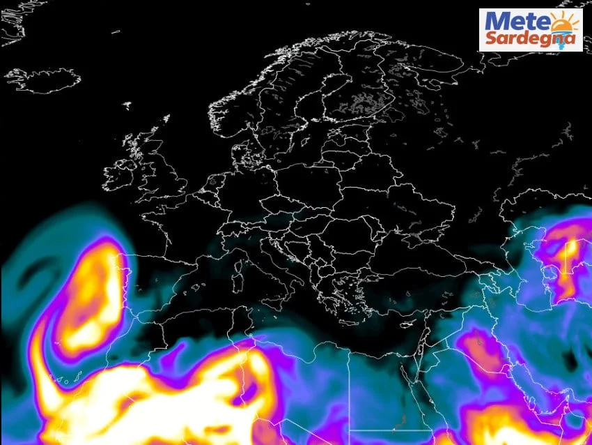 tempesta di sabbia - Sardegna, meteo influenzato dal Sahara: evoluzione delle polveri