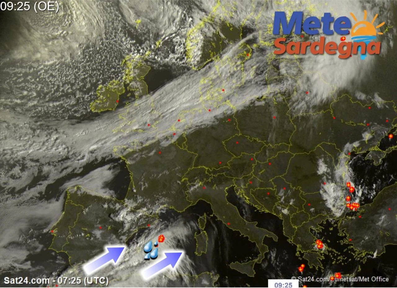 Sat - In arrivo un peggioramento meteo