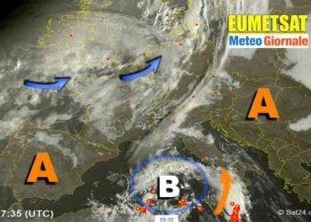 meteosat 3 350x250 - Meteo settimana: attesi alcuni impulsi d'aria fredda