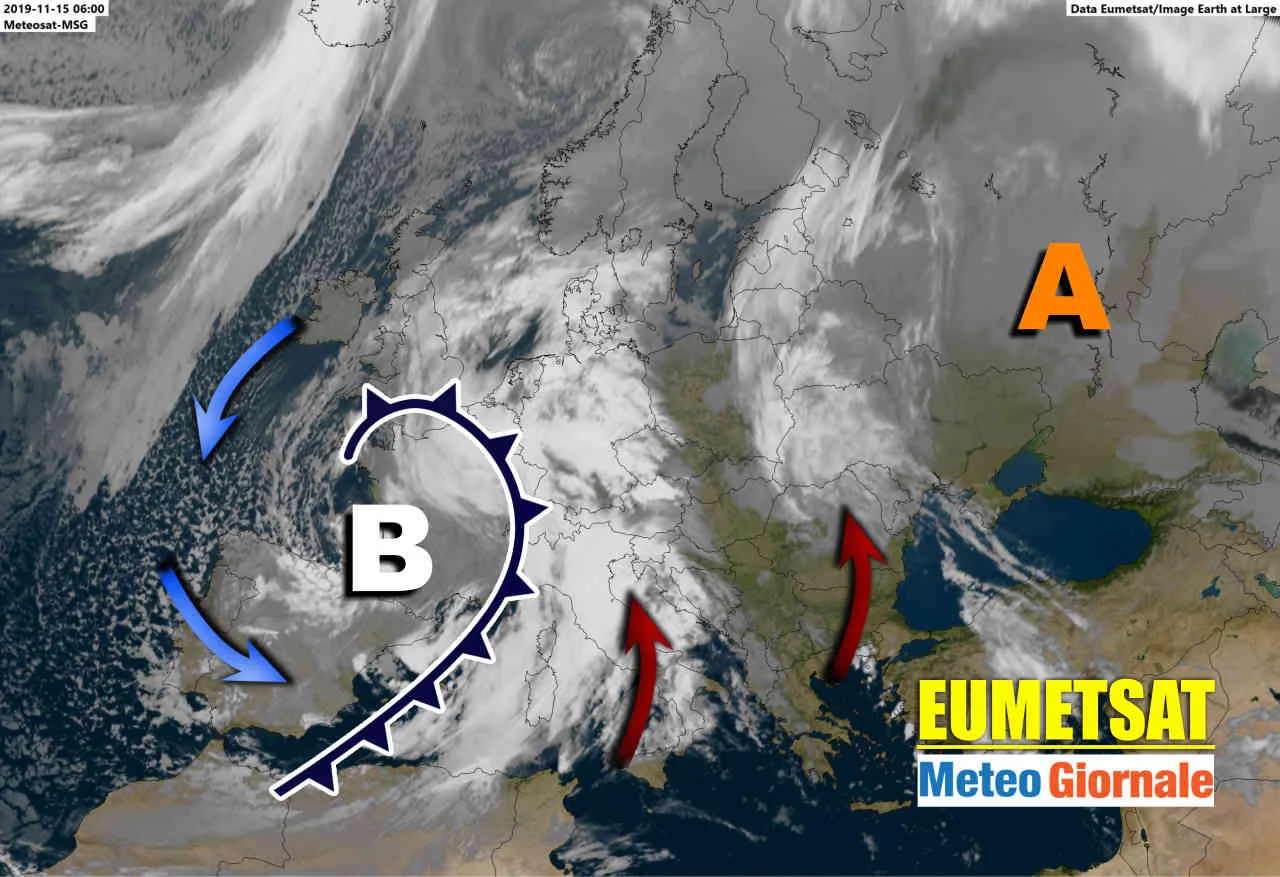 meteosat 1 - Si prospetta un altro weekend col maltempo