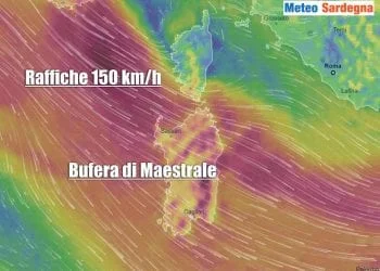 bufera di vento sardegna 350x250 - Imminente, ingente bufera di vento in Sardegna: raffiche sino 150 km orari