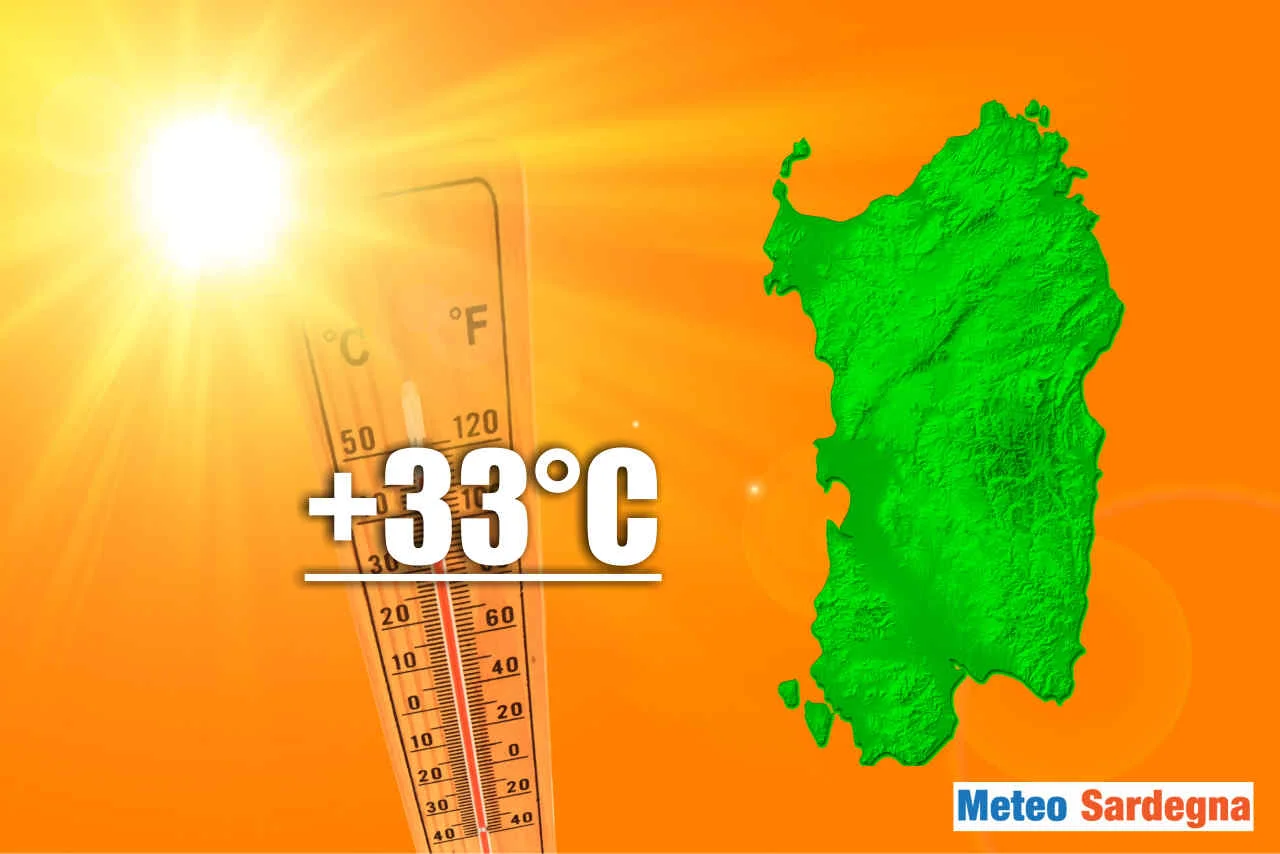 caldo pomeriggio prima della tempesta - Caldo tropicale oggi in Sardegna prima della tempesta. Temperature previste