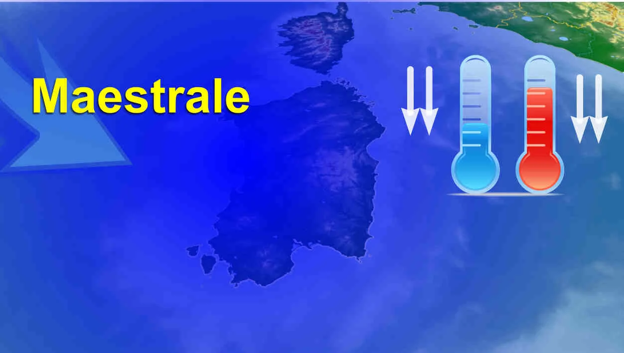 crollo termico e maestrale - Nel weekend crollo delle temperature improvviso