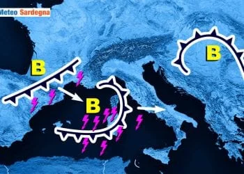 meteo avverso con perturbazione intensa 350x250 - Temporali a catena nel Nord Sardegna con nubifragi, grandine. Sino 138 mm