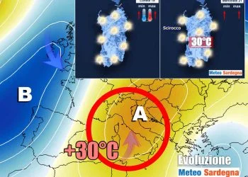 Evoluzione meteo con caldo africano.