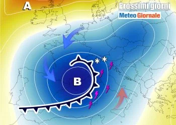 Sardegna, meteo prossimi giorni con perturbazioni.