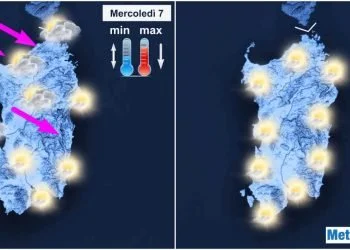 Meteo dei prossimi giorni in Sardegna.