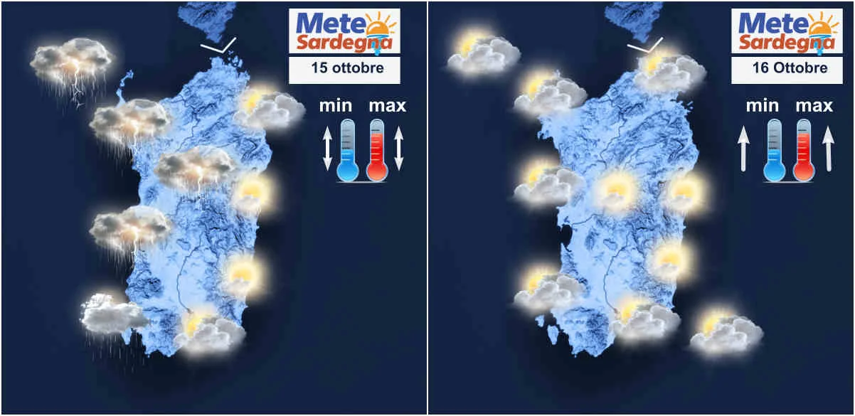 meteo sardegna 3 - Temporali, piogge e freddo, ma migliora nel corso del fine settimana