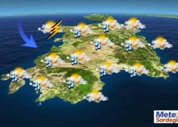 Meteo instabile con piogge e temporali.